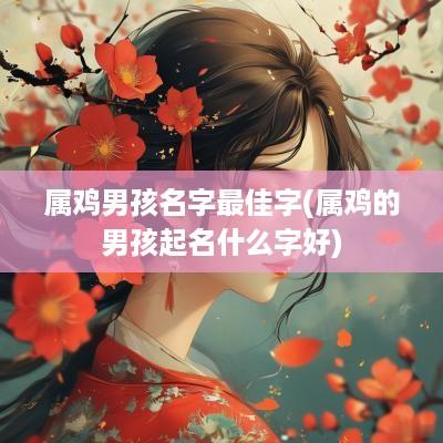 属鸡男孩名字最佳字(属鸡的男孩起名什么字好)