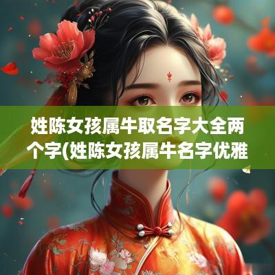 姓陈女孩属牛取名字大全两个字(姓陈女孩属牛名字优雅大气)
