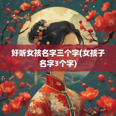 好听女孩名字三个字(女孩子名字3个字)
