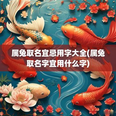 属兔取名宜忌用字大全(属兔取名字宜用什么字)