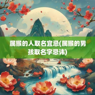 属猴的人取名宜忌(属猴的男孩取名字忌讳)