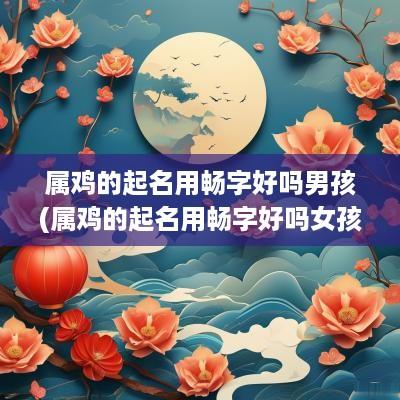 属鸡的起名用畅字好吗男孩(属鸡的起名用畅字好吗女孩)