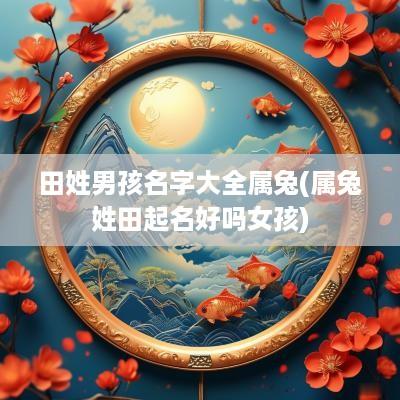 田姓男孩名字大全属兔(属兔姓田起名好吗女孩)
