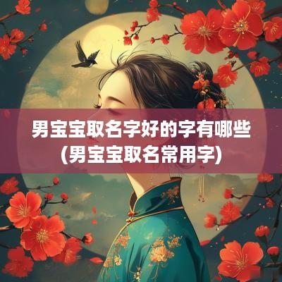 男宝宝取名字好的字有哪些(男宝宝取名常用字)