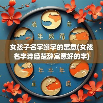 女孩子名字翊字的寓意(女孩名字诗经楚辞寓意好的字)