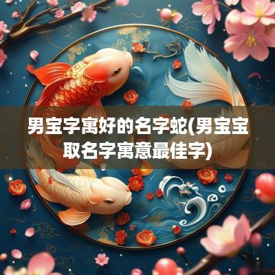 男宝字寓好的名字蛇(男宝宝取名字寓意最佳字)