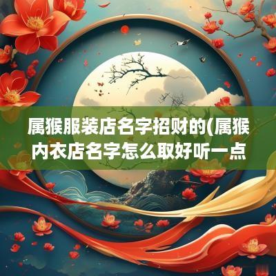 属猴服装店名字招财的(属猴内衣店名字怎么取好听一点)