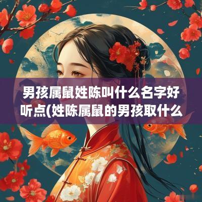 男孩属鼠姓陈叫什么名字好听点(姓陈属鼠的男孩取什么名字好)
