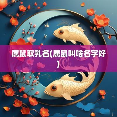 属鼠取乳名(属鼠叫啥名字好)
