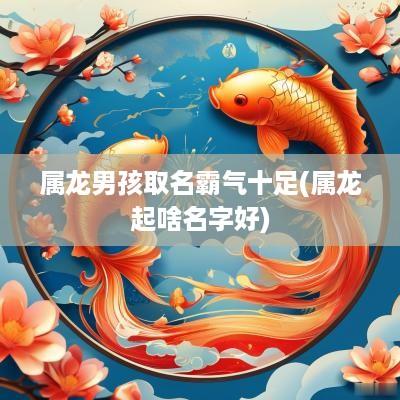 属龙男孩取名霸气十足(属龙起啥名字好)