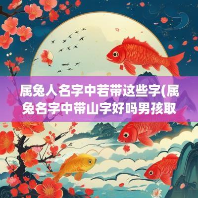 属兔人名字中若带这些字(属兔名字中带山字好吗男孩取名)
