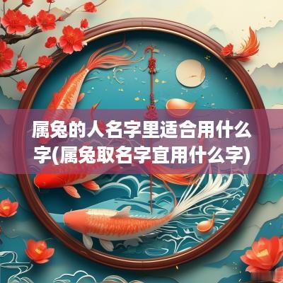 属兔的人名字里适合用什么字(属兔取名字宜用什么字)