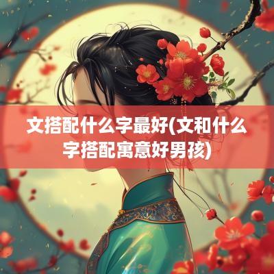 文搭配什么字最好(文和什么字搭配寓意好男孩)