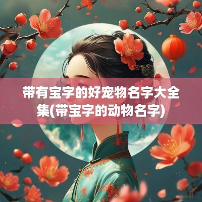 带有宝字的好宠物名字大全集(带宝字的动物名字)