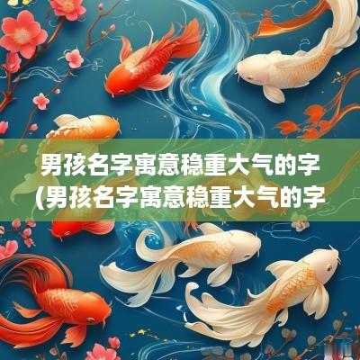 男孩名字寓意稳重大气的字(男孩名字寓意稳重大气的字有哪些)