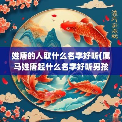 姓唐的人取什么名字好听(属马姓唐起什么名字好听男孩)