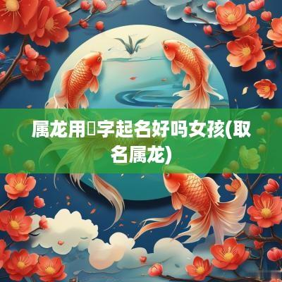 属龙用燊字起名好吗女孩(取名属龙)