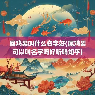 属鸡男叫什么名字好(属鸡男可以叫名字吗好听吗知乎)
