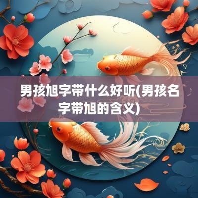 男孩旭字带什么好听(男孩名字带旭的含义)