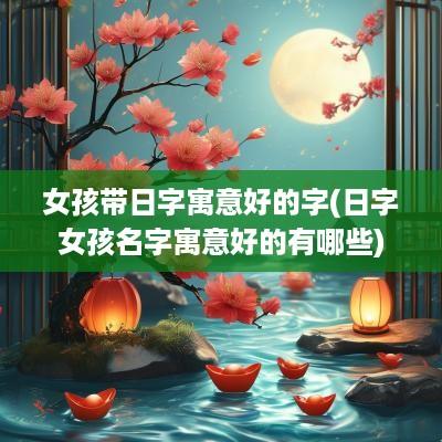 女孩带日字寓意好的字(日字女孩名字寓意好的有哪些)