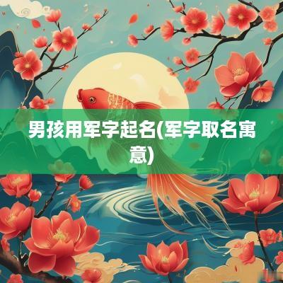 男孩用军字起名(军字取名寓意)