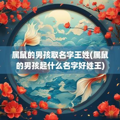 属鼠的男孩取名字王姓(属鼠的男孩起什么名字好姓王)
