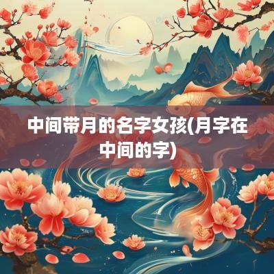 中间带月的名字女孩(月字在中间的字)