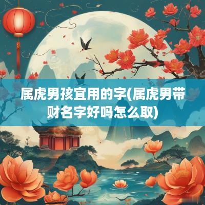 属虎男孩宜用的字(属虎男带财名字好吗怎么取)