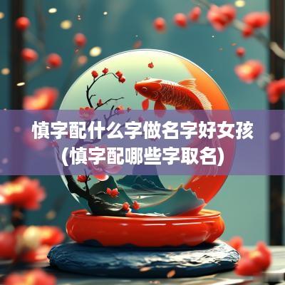 慎字配什么字做名字好女孩(慎字配哪些字取名)