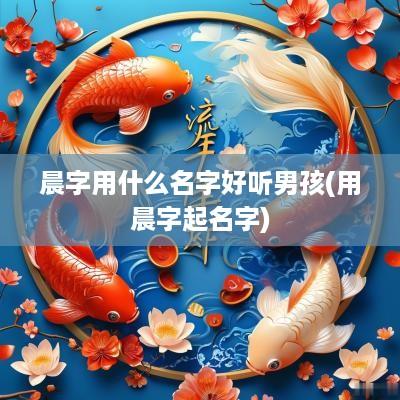 晨字用什么名字好听男孩(用晨字起名字)