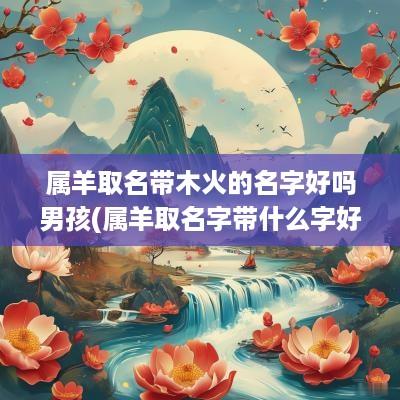 属羊取名带木火的名字好吗男孩(属羊取名字带什么字好)