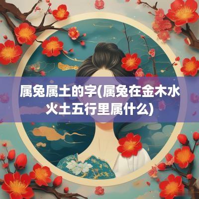 属兔属土的字(属兔在金木水火土五行里属什么)