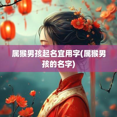 属猴男孩起名宜用字(属猴男孩的名字)