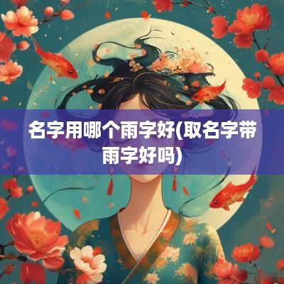 名字用哪个雨字好(取名字带雨字好吗)