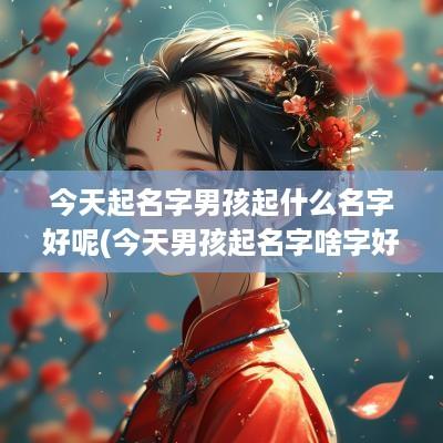今天起名字男孩起什么名字好呢(今天男孩起名字啥字好听点)