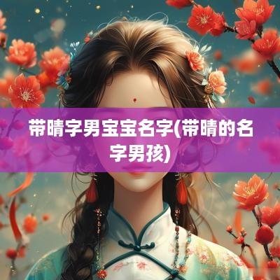 带晴字男宝宝名字(带晴的名字男孩)