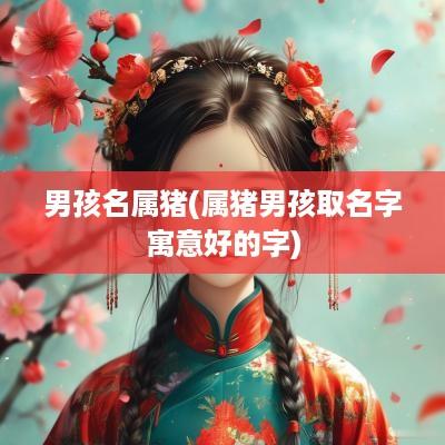 男孩名属猪(属猪男孩取名字寓意好的字)