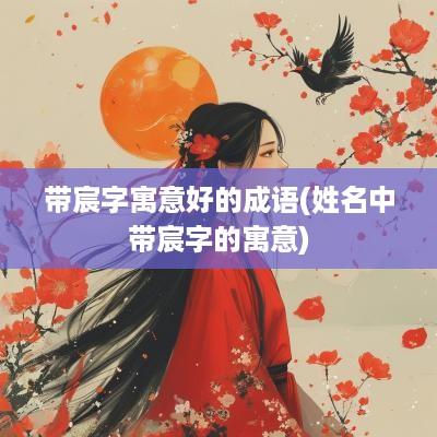 带宸字寓意好的成语(姓名中带宸字的寓意)