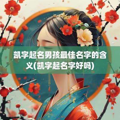 凯字起名男孩最佳名字的含义(凯字起名字好吗)