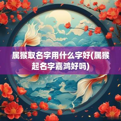 属猴取名字用什么字好(属猴起名字嘉鸿好吗)