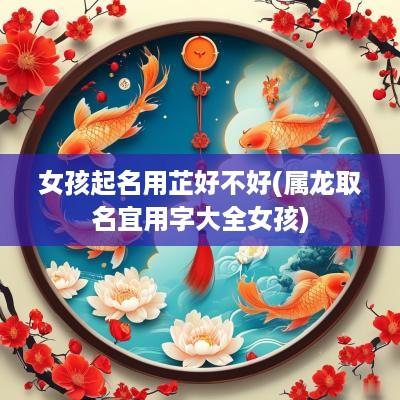 女孩起名用芷好不好(属龙取名宜用字大全女孩)