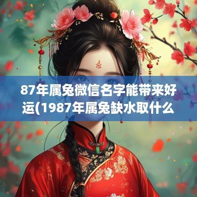 87年属兔微信名字能带来好运(1987年属兔缺水取什么名字)