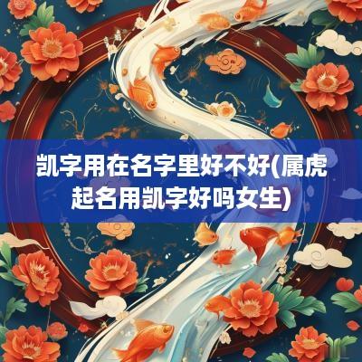 凯字用在名字里好不好(属虎起名用凯字好吗女生)