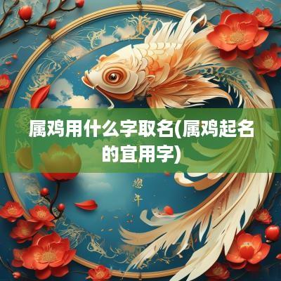 属鸡用什么字取名(属鸡起名的宜用字)