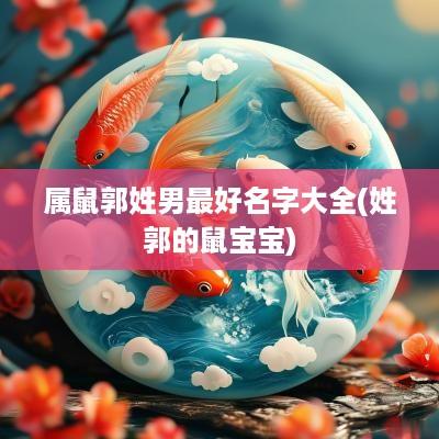 属鼠郭姓男最好名字大全(姓郭的鼠宝宝)