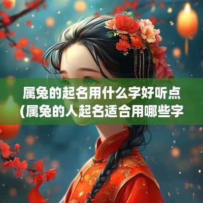 属兔的起名用什么字好听点(属兔的人起名适合用哪些字)