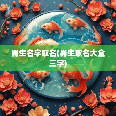 男生名字取名(男生取名大全三字)