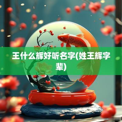 王什么辉好听名字(姓王辉字辈)