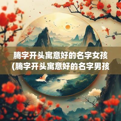 腾字开头寓意好的名字女孩(腾字开头寓意好的名字男孩)