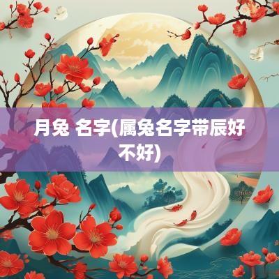 月兔 名字(属兔名字带辰好不好)